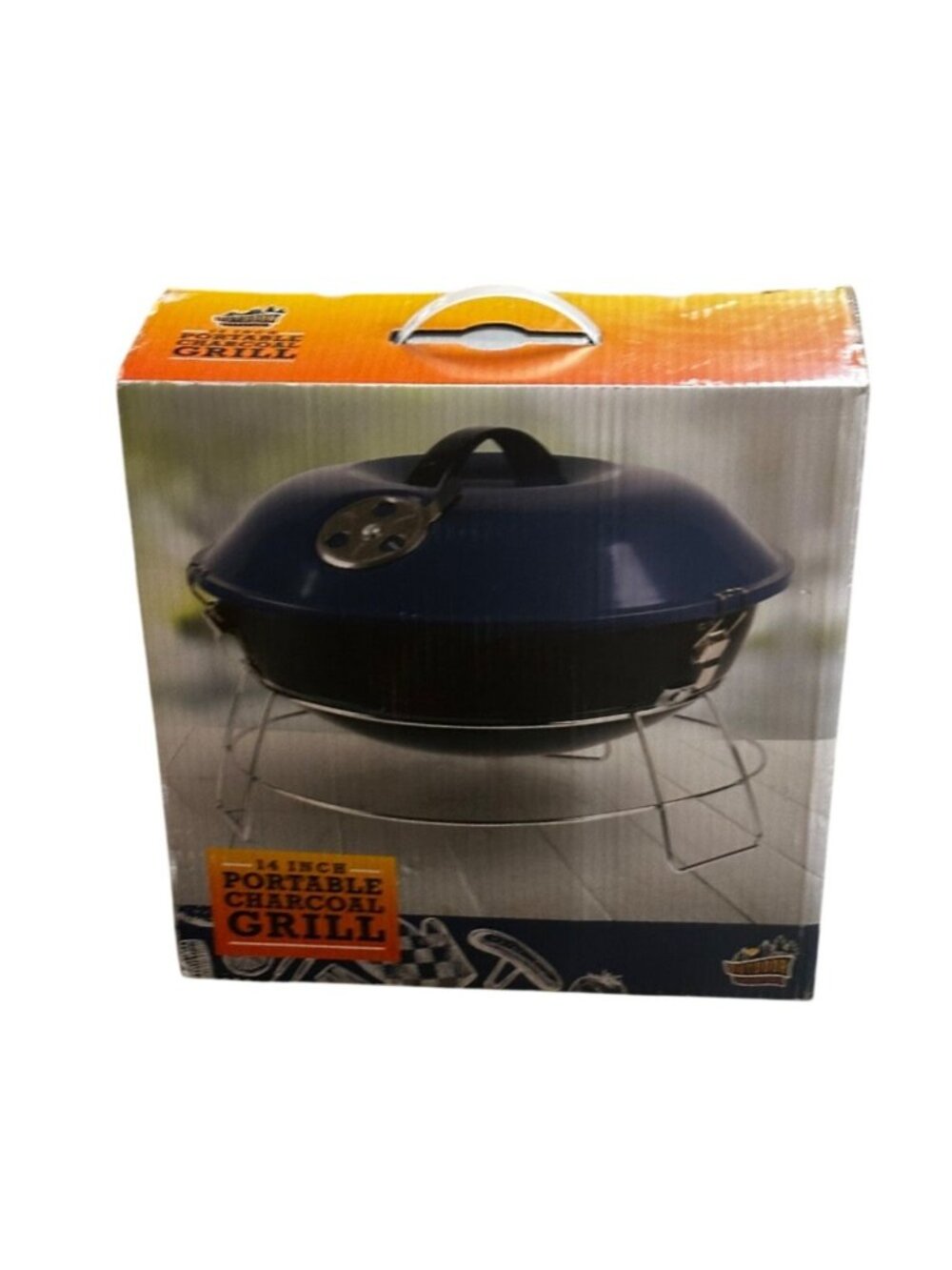 14-Inch Portable Charcoal Grill With Lid & Vent Compact Backyard Barbecues